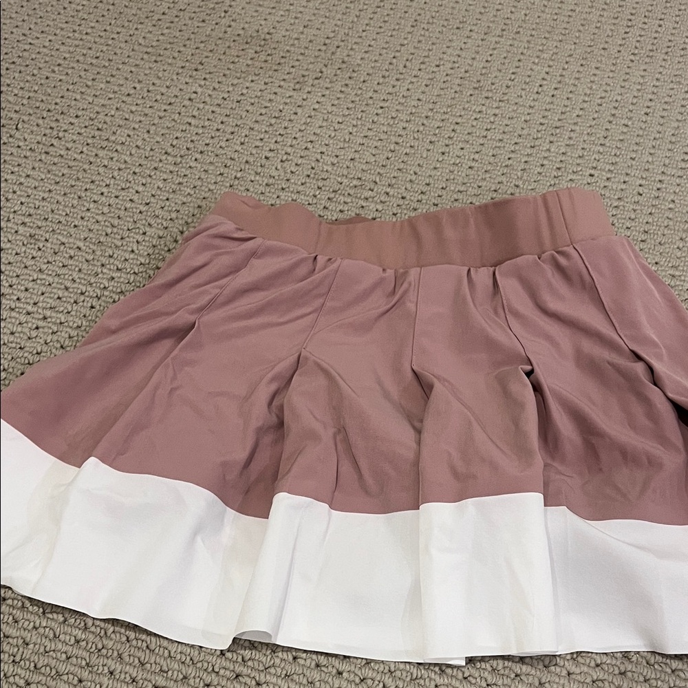Varley Mauve and White Skater Skirt